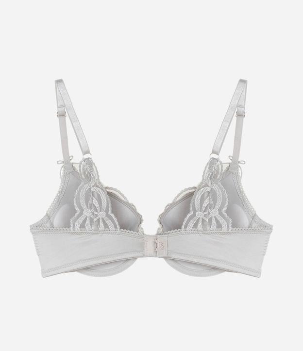 Sutiã Base em Tule com Bojo Oco e Bordado de Laços - 1