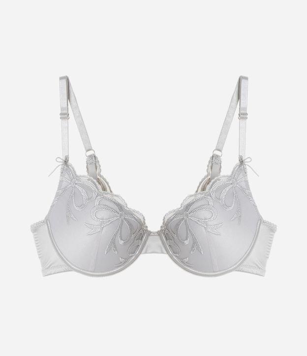 Sutiã Base em Tule com Bojo Oco e Bordado de Laços - 2