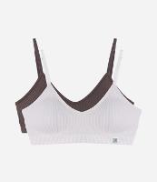 Kit 02 Sutiãs sem Bojo sem Aro Seamless Texturizados - 1