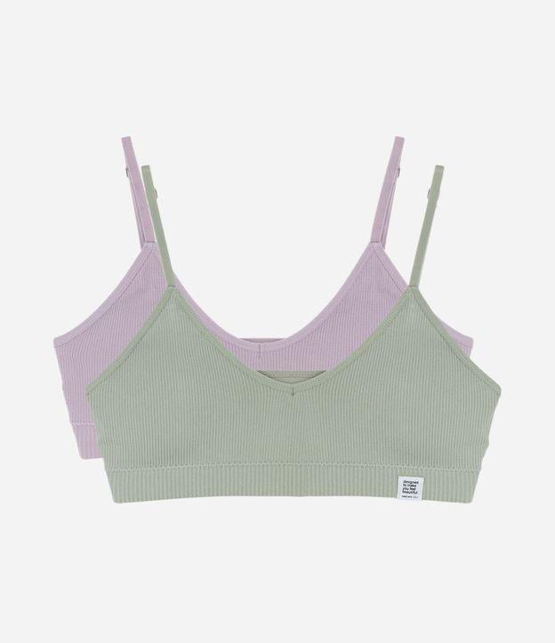 Kit 02 Sutiãs sem Bojo sem Aro Seamless Texturizados - 1