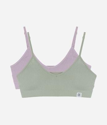 Kit 02 Sutiãs sem Bojo sem Aro Seamless Texturizados