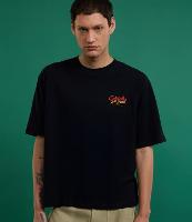 Camiseta Boxy em Algodão com Estampa Lettering Coxinha - 1