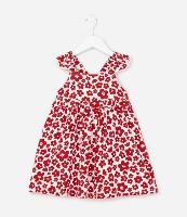 Vestido Infantil em Viscose com Estampa Floral - Tam 1 a 6 Anos - 1