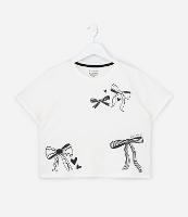 Camiseta Infantil com Estampa de Laços - Tam 5 a 14 anos - 1