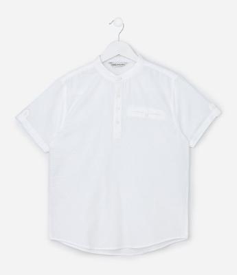 Camisa Infantil Bata Texturizada - Tam 5 a 14 Anos