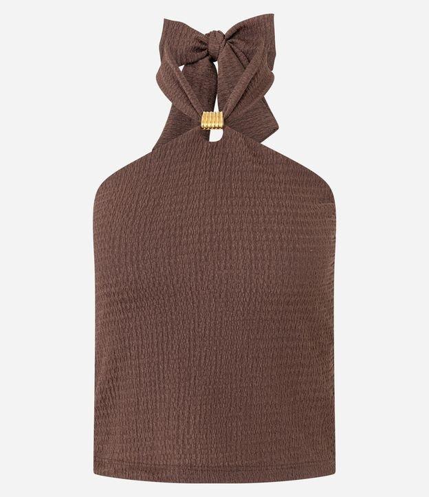 Blusa Frente Única com Aviamento e Textura - 1