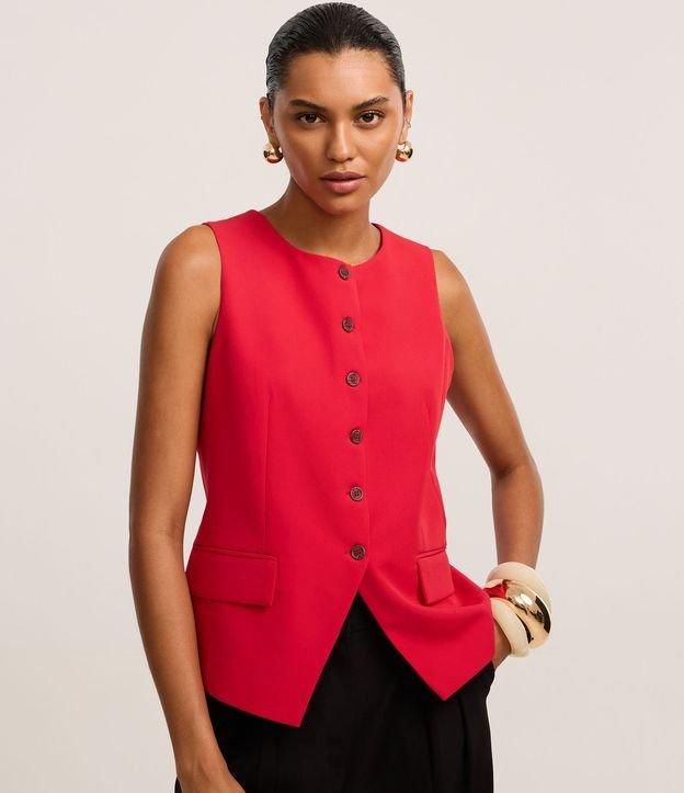 Colete Alfaiatado com Abotoamento e Lapelas - 1