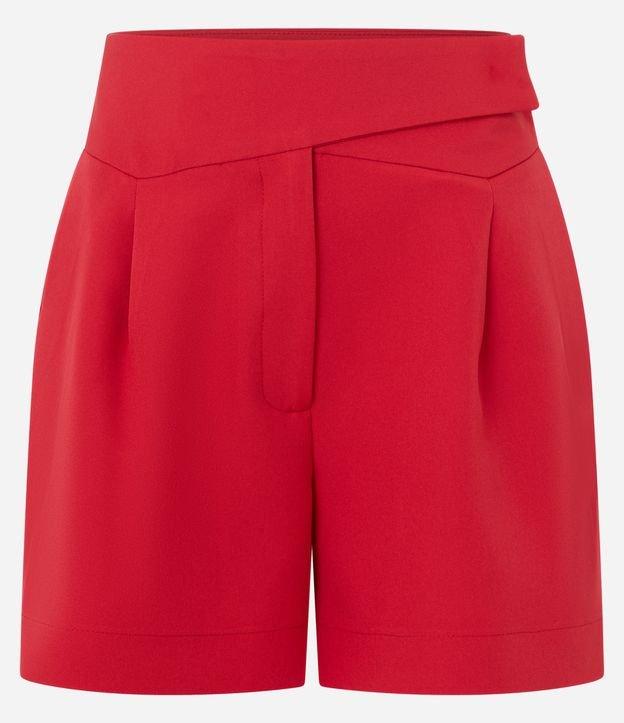 Bermuda Alfaiatada com Cós Transpassado e Pregas - 1