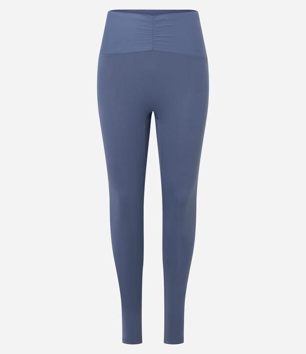 Calça Legging Esportiva sem Costura no Gancho e com Franzido Frontal - 1