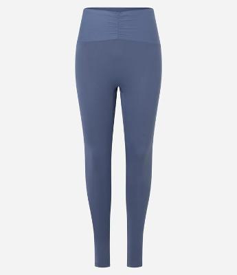 Calça Legging Esportiva sem Costura no Gancho e com Franzido Frontal