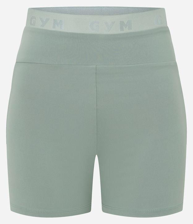 Bermuda Crossfiteira Esportiva com Elástico Texturizado no Cós - 1