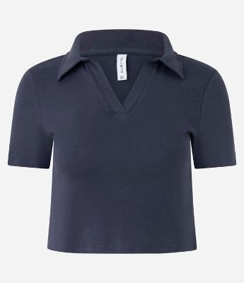Blusa Polo Alongada em Ribana