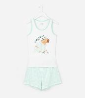 Pijama Curto Infantil com Estampa de Capivara - Tam  5 ao 14 Anos - 1