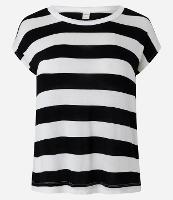 Blusa em Viscose com Listras Horizontais Largas - 1