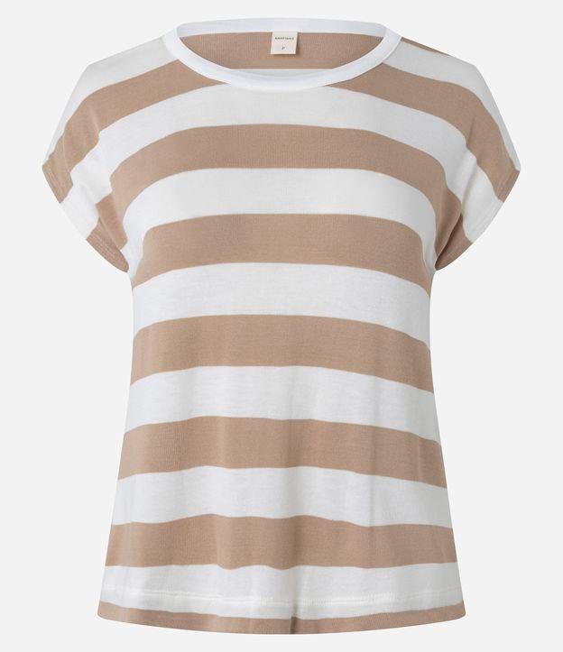 Blusa em Viscose com Listras Horizontais Largas - 1