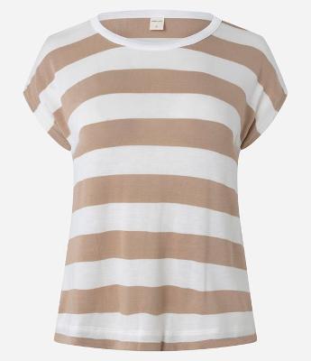 Blusa em Viscose com Listras Horizontais Largas