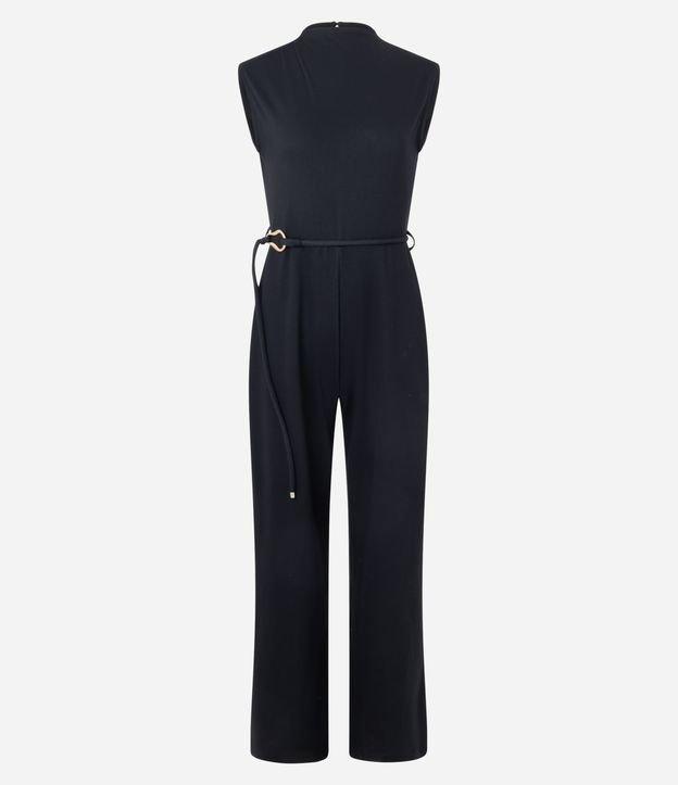 Macacão em Orly com Passantes e Cinto Afivelado - 1