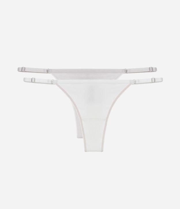 Kit 02 Calcinhas String Fio Duplo em Algodão Texturizado - 1