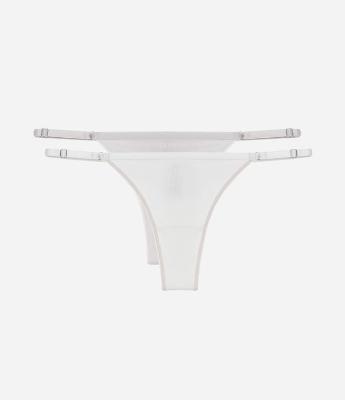 Kit 02 Calcinhas String Fio Duplo em Algodão Texturizado