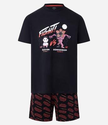 Pijama Comfort em Algodão com Estampa Stranger Things