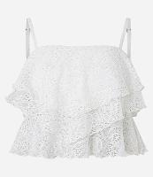 Blusa em Renda com com Babados e Alças Rabo de Rato - 1