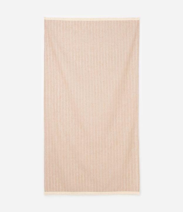 Canga Retangular Listrada Fio Tinto com Acabamento de Franjinhas - 1