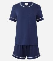 Pijama Short Doll em Viscolycra com Detalhes Contrastantes - 1