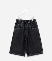 Bermuda Infantil Baggy em Jeans Liso Baggy cós elástico FUO_SS26_BEP_0033 Street 5 a 14 - 1