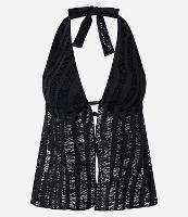 Blusa com Frente Única em Renda - 1