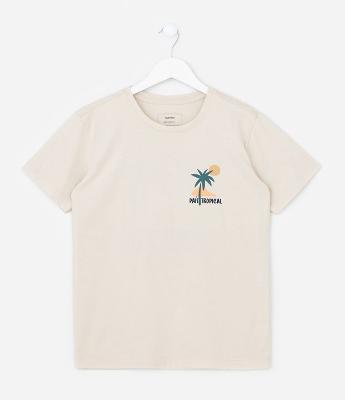 Camiseta Infantil com Estampa País Tropical  - Tam 5 a 14 Anos
