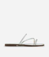 Sandália Rasteira com Tiras Finas e Espelinhos - 1