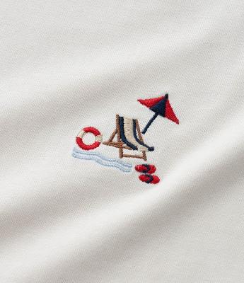 Camiseta Comfort em Algodão com Bordado Cadeira na Praia