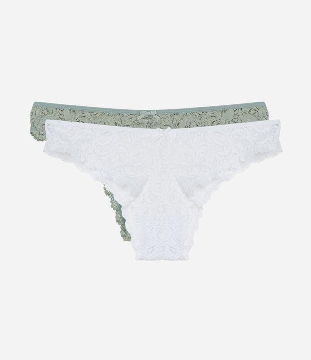 Kit 02 Calcinhas Biquíni em Renda Floral - 1