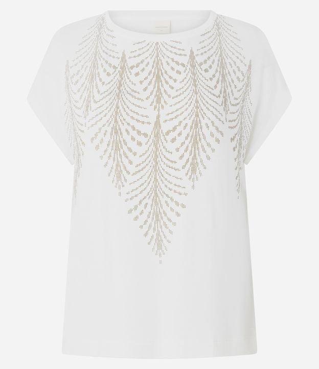Blusa em Viscose com Goal Redonda e Gillter - 1