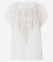 Blusa em Viscose com Goal Redonda e Gillter - 1