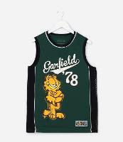 Regata Infantil com Tecnologia Dry Estampa Garfield - Tam 5 a 14 Anos - 1