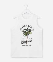 Regata Infantil com Estampa de Coqueiro - Tam 5 a 14 Anos - 1