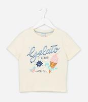 Camiseta Infantil Baby Tee com Estampa de Sorvete - Tam 5 A 14 - 1