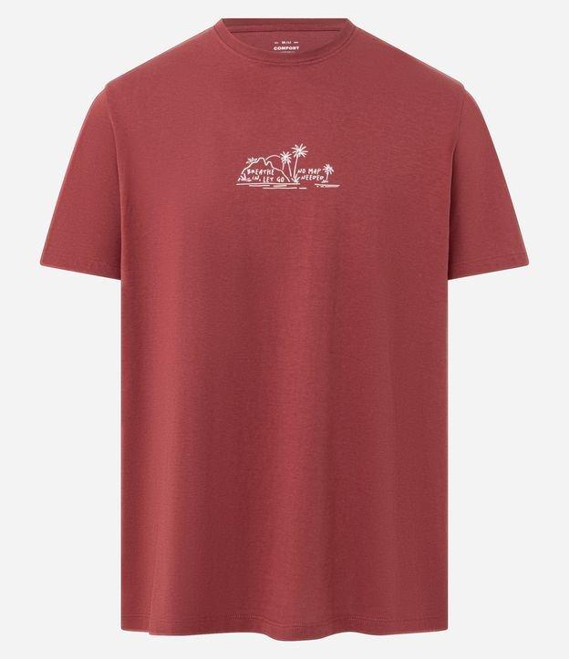 Camiseta Comfort em Algodão Peruano com Estampa Lettering Ilha - 1