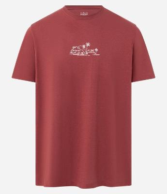 Camiseta Comfort em Algodão Peruano com Estampa Lettering Ilha