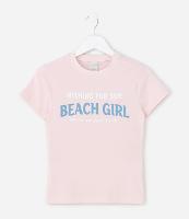 Camiseta Infantil Babt Tee com Estampa Lettering Beach Girl - Tam 5 a 15 Anos - 1