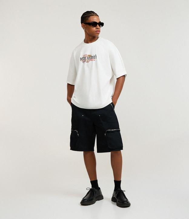 Camiseta Oversized em Algodão com Estamoa Frente e Costas Adrenaline - 2