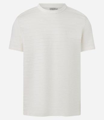 Camiseta Regular em Algodão Trabalhado em Relevo