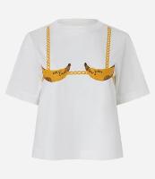 Camiseta T-shirt em Algodão com Bordado de Biquini de Banana - 1