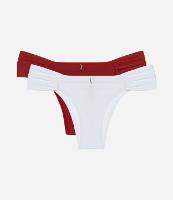 Kit 02 Calcinhas Biquíni Lateral Drapeada em Microfibra - 1