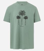 Camiseta Comfort em Algodão com Estampa de Coqueiros - 1