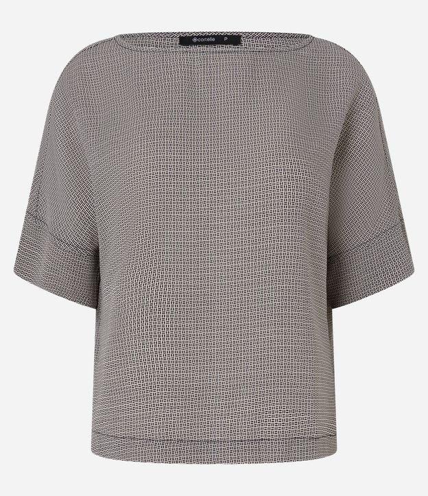 Blusa em Chiffon com Estampa Geométrica - 1