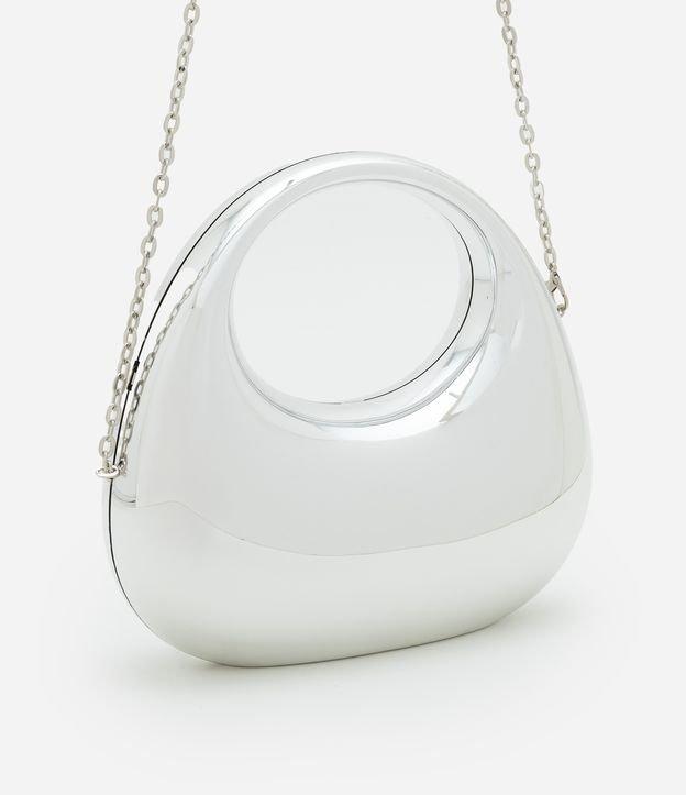 Bolsa Clutch Pequena Estruturada com Alça de Corrente - 1