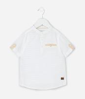 Camisa Infantil Bata com Detalhes Contrastantes e Texturizada - Tam 1 a 6 Anos - 1