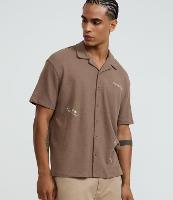 Camisa Boxy em Algodão com Bordado de Coqueiros - 1